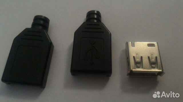 USB type A Разъемы на кабель