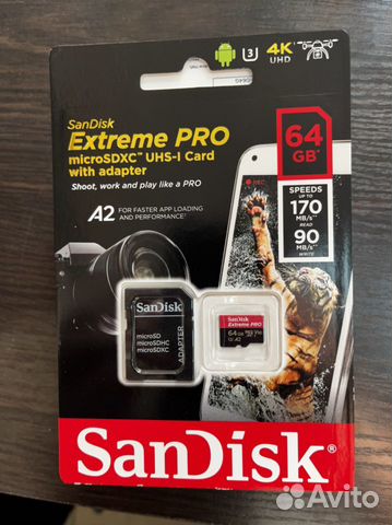 Sandisk extreme pro microSD 64GB 170/90