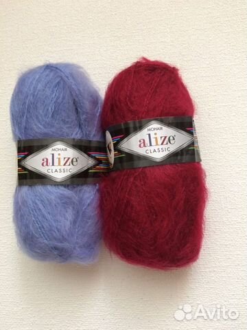 Пряжа нитки мохер шапка