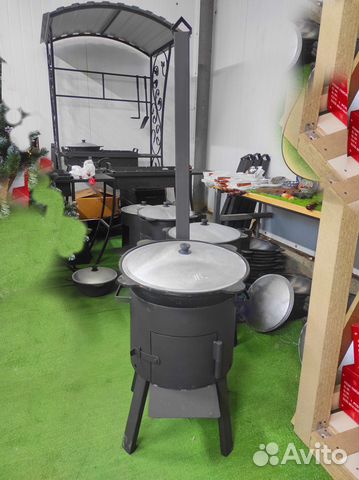 Казан чугунный 16л с печкой