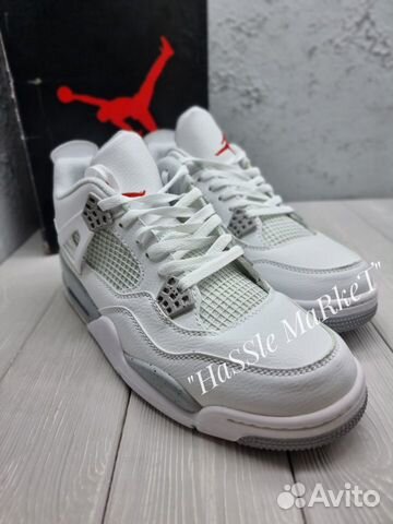 Кроссовки Унисекс Nike Air Jordan4 White Grey36-46