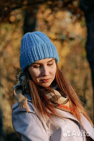 Шапка вязаная ручная работа и снуд