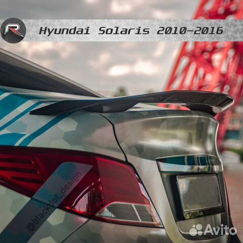 Высокий спойлер AER для Hyundai Solaris 2010-2016