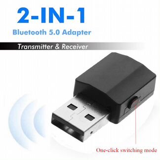 Bluetooth 5.0 приемник-передатчик 2 в 1 (AUX) USB