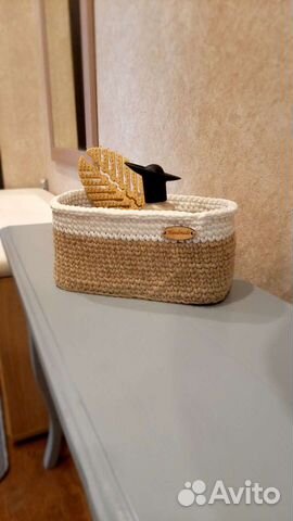 Корзина вязанная интерьерная новая органайзер