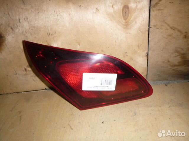 Фонарь задний внутренний левый opel astra J 2010