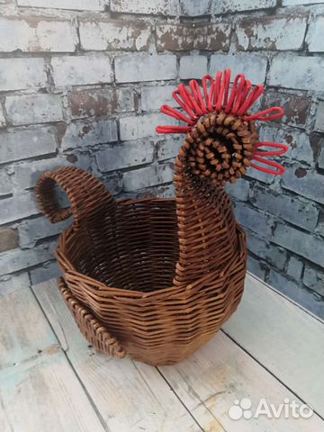 Курочка плетёная пасхальная