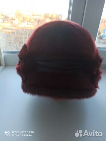 Шапка зимняя женская,мех натуральный, нерпа