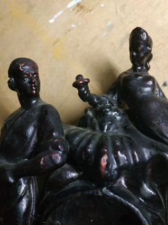 Кабинетная, каминная скульптура под часы