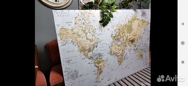 Карта мира на стену Икея