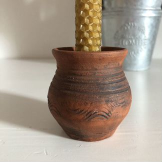 Глиняная посуда подсвечник вазочка