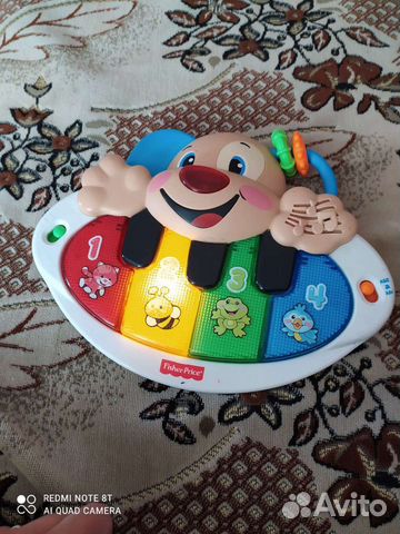 Пианино щенок Fisher Price,обучение цифрам на русс