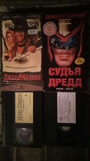 Видеокассеты, vhs, лицензия с наклейками