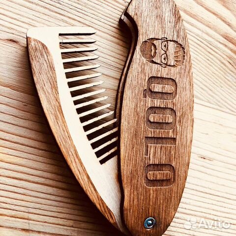 Расчёска деревяная складная овальная Qolo