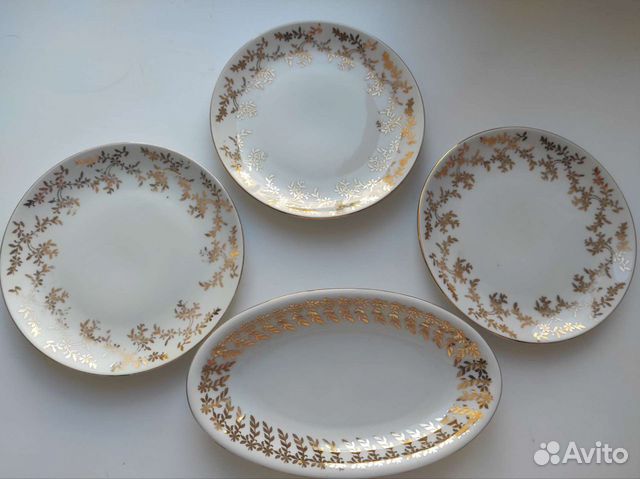 Тарелки и селедочница Чехословакия 17 см