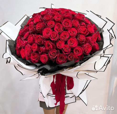 Букеты Гиганты из Свежих Роз