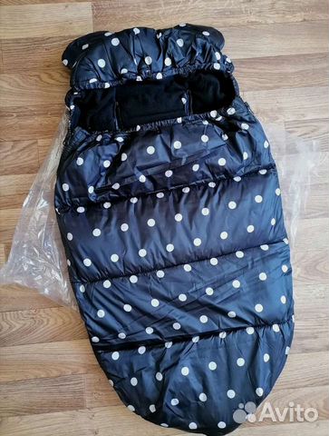 Конверт черный в горох