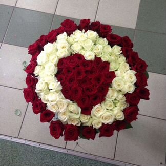 Цветы, 51 роза, 101 роза