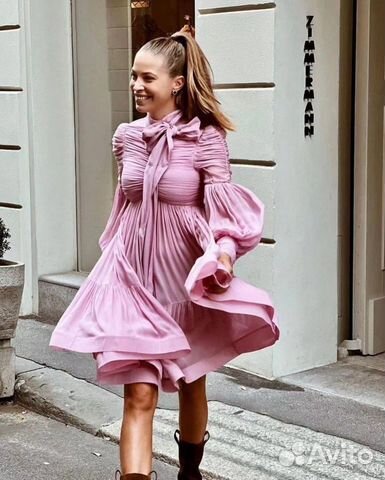 Платье розовое Zimmermann