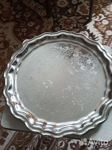 Большой поднос Кольчугино мельхиор СССР