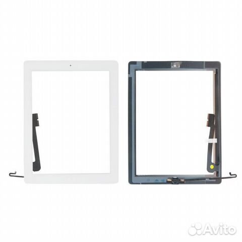 Тачскрин с кнопкой Home и клейкой лентой для Apple