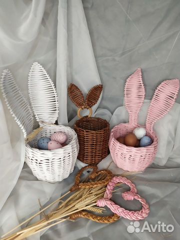 Плетёная корзина Заяц