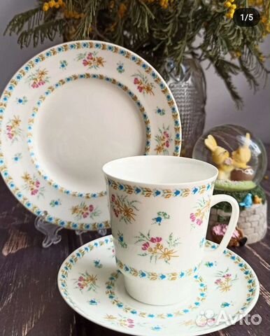 Кофейное трио лфз, костяной фарфор