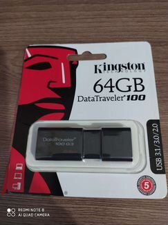 Флешка USB Kingston DataTraveler 100 G3 64гб, USB3