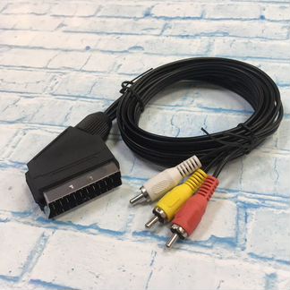 Кабель аудио видео Scart 3RCA 2м