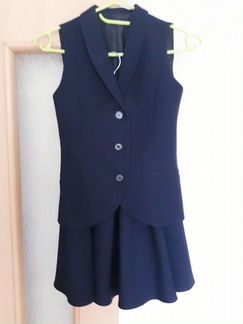 Жилет и юбка для школы, 11, 12, 13 лет