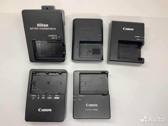 Оригинальные зарядные устройства Canon и Nikon