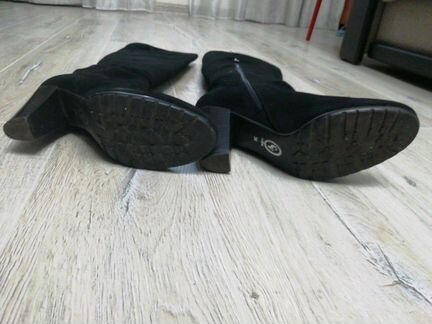 Ботфорты замшевые Терволина б/у. демисезонная обув