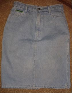 Джинсовые юбка, рубашка