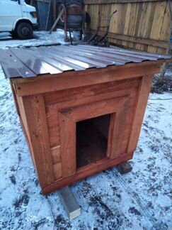 Утепленная будка для собаки из лиственницы
