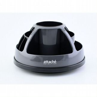 Подставка для канцелярских мелочей Attache черный, серый, Selection (327426)
