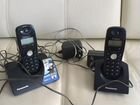 Телефон с базой, две трубки Panasonic