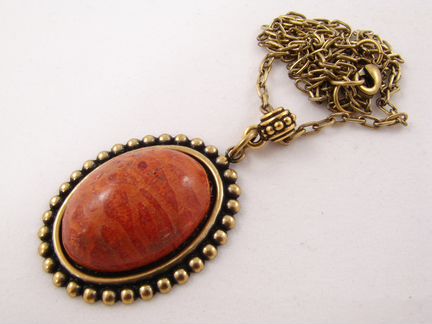 Подвеска Огненный коралл (18х25мм)