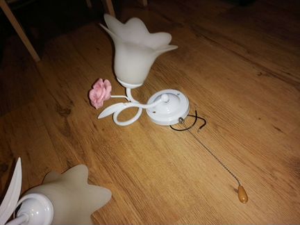Люстра и ночник роза