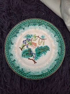 Антикварная тарелка villeroy &bosch майолика