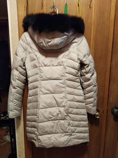 Пуховик Зимний светлый серый