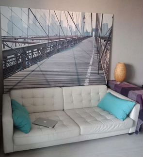 Кожаный диван IKEA