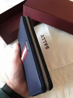 Bally портмоне. Оригинал. Кожа Новое. Синее