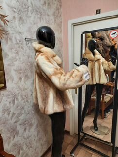 Норковая Шуба 48-50,Крестовка,дли 60см,без дефекта