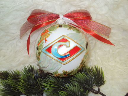 Шар Спартак с росписью стекло