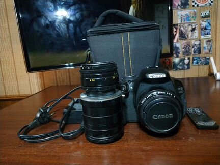 Canon 600d kit w/ 50mm 1.8., Helios 44/2, Nissin