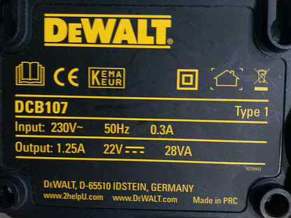 Dewalt dcb107 схема