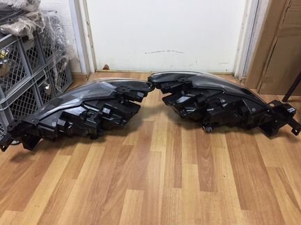 Диодные LED фары Мазда 6 GJ рестайлинг чёрные