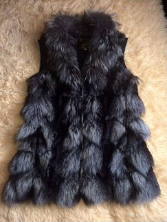 Жилетка меховая из чернобурки