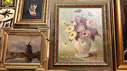 Картина.Франция.19 век.vollon.Цветы.Холст.Масло