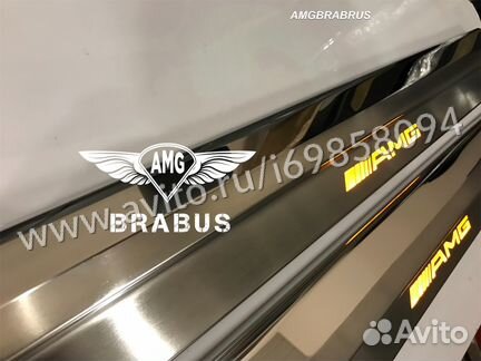 Пороги с подсветкой AMG для S class coupe C126
